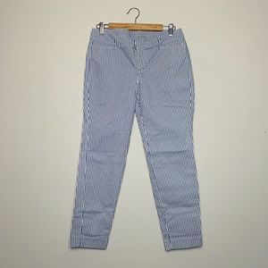 OLD NAVY Blue + White Striped Pants